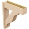 Ekena Millwork 8-in W x 28-in D x 34-in H Funston Block Rough Cedar Woodgrain TimberThane Outlooker, Primed Tan OUTUR080X28X34FST44RCPR - alternate 6
